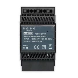 MiTEC PSM60 Switching power supply for DIN rail 220V/24V DC, 2.5A/ 60W