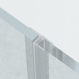 Middle sealing profile for shower unit with level panels
