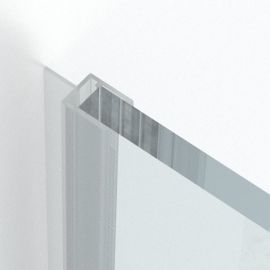 Side sealing profile for shower unit with leveling drip rail