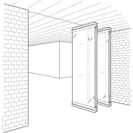HAWA CENTERFOLD 80 GV mehānismu sistēma bīdāmi salokāmām stikla starpsienām