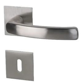 CINTRE-R BB Plano durvju rokturis ar kantainām plānajām rozetēm, BK3, nerūs. tērauds