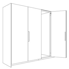 Garnitūra salokāmajām / sāniski iebīdāmajām mēbeļu fasādēm HAWA Folding CONCEPTA 25