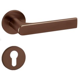 Door handle GLORIA M268B PZ, bronze tone, satin PVD (DS). OLIVARI.