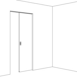 HAWA JUNIOR 100 B POCKET sienas konstrukcijās iebūvējama bīdāmo durvju sistēma ar minimālu iestrādes augstumu