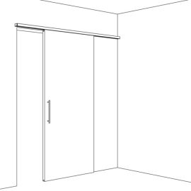 HAWA PORTA 100HMD bīdāmo mehānismu sistēma koka starpsienām ar montāžu pie sienas