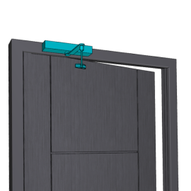 Door closer GEZE TS 2000 NV BC with standard link arm - ARRANGEMENT 2