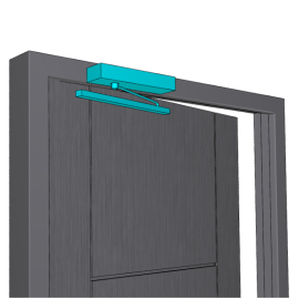 Durvju aizvērējs GEZE TS 5000 ar standarta sliedi TS 5000/3000 Soft Close - SHĒMA 2