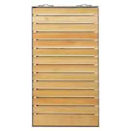 Slēģu paneļi SILQ ar tērauda rāmi un fiksētām koka lamelēm. BLANK.