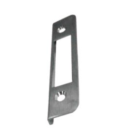 Angled strike plate for glass doors 70.11.0030