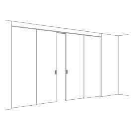 HAWA JUNIOR 80 Z TELESCOPIC 4 paralēli simetriski bīdāmo durvju sistēma