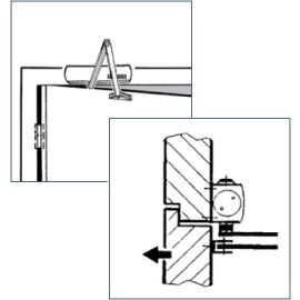 Door closer GEZE TS 4000 with standard link arm - ARRANGEMENT 2