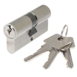 Profilcilindrs H6 30-40mm, matēti niķelēts misiņš