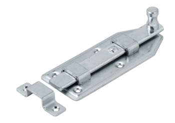 Durvju aizbīdnis ar pogu, 120x56x2, cinkots