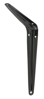 Sheet steel bracket, 100x125, black