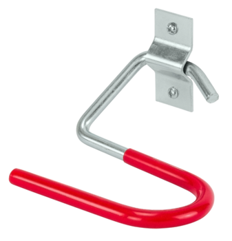 Ski hook 40x130 mm, galvanised / red end caps