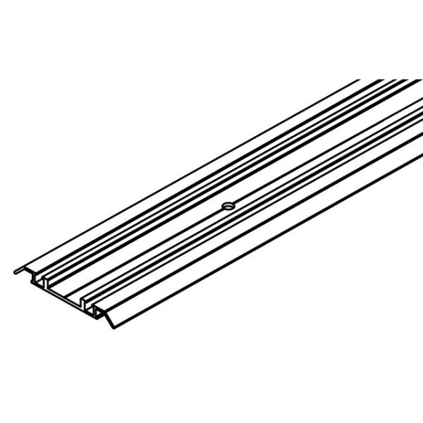042.3081.600 dubultā grīdas sliede uzskrūvējama, caurumota, alumīnijs anodēts, 6000 mm