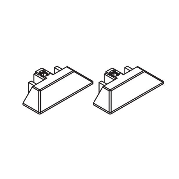 DIVIDO 80 track end piece for 042.3080, plastic grey, 2 pcs