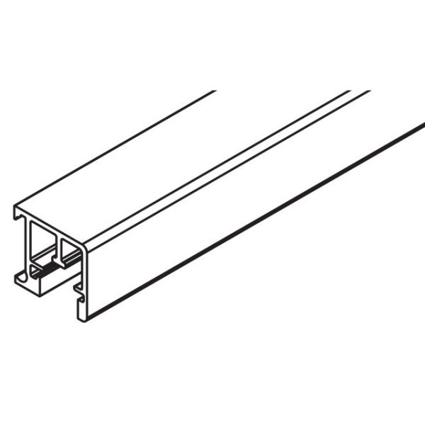 DIVIDO H DS3/DS4 vidus sliede B25, alumīnijs anodēts, 6000 mm
