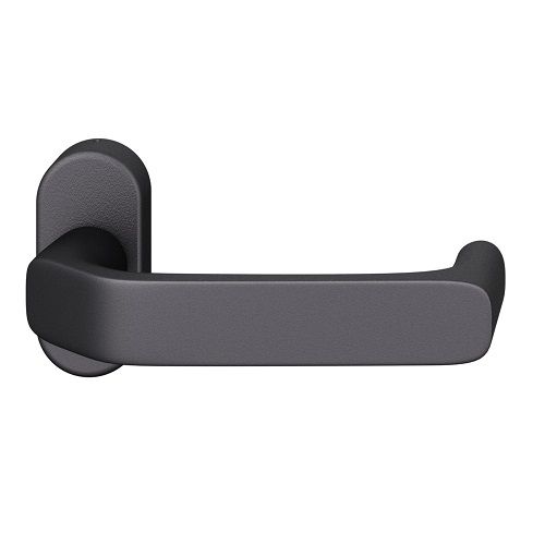 Alumīnija rokturis profilrāmju durvīm 06 1290, 8 mm, alumīnijs melns S8