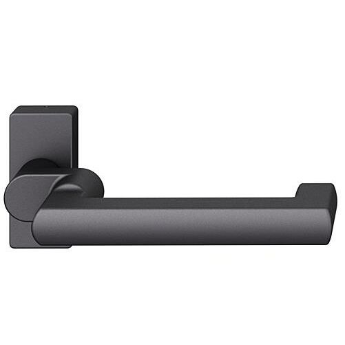 FSB 06 1031 rokturis bez ass ugunsdrošām profilrāmju evakuācijas durvīm, ar kantainu rozeti, alumīnijs graudaini matēts melns S8