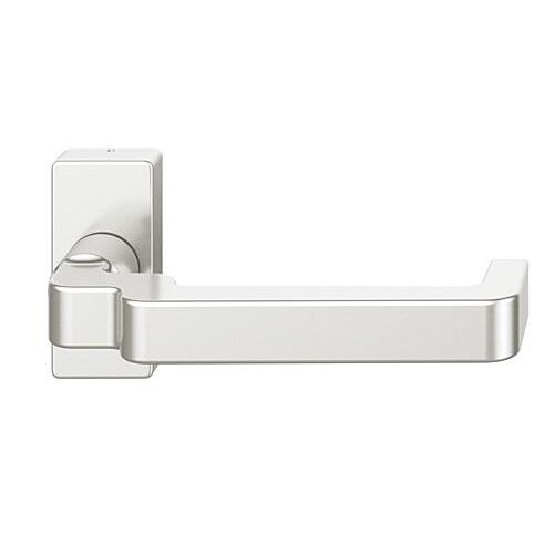 FSB 06 1134 cranked handle for framed fireproof emergency door on square rose, natural aluminium F1