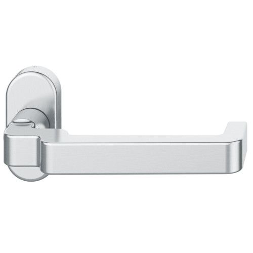FSB 06 1134 cranked handle for framed fireproof emergency door on oval rose, stainless steel