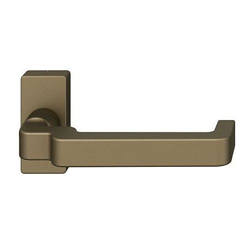 FSB 06 1134 cranked handle for framed fireproof emergency door on square rose, medium dark bronze S5