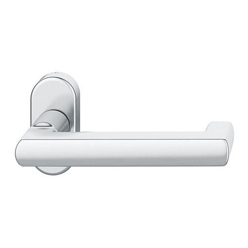 FSB 09 1031 handle for framed fireproof emergency door on oval rose, stainless steel