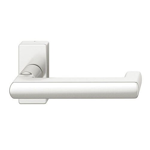 FSB 09 1031 handle for framed fireproof emergency door on square rose, natural aluminium F1