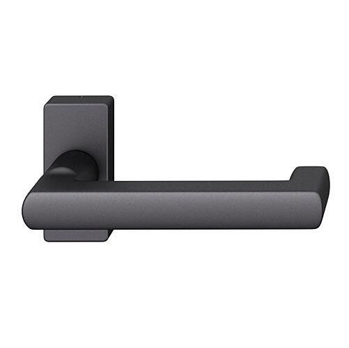 FSB 09 1031 handle for framed fireproof emergency door on square rose, matt black S8