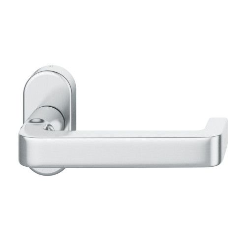 FSB 09 1134 handle for framed fireproof emergency door on oval rose, stainless steel