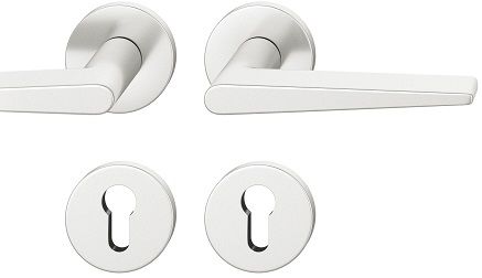 Handle set on round roses PZ, aluminium F1