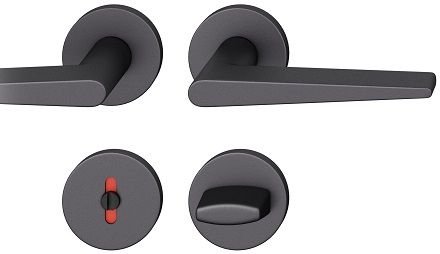 Rokt./apaļo rozešu grt.WC, DB39-58mm, alumīnijs melns 0810