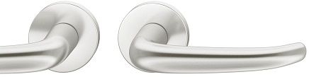 Handle set on round roses BAC, aluminium F1
