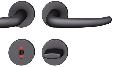 Rokt./apaļo rozešu grt.WC, DB39-58mm, alumīnijs melns 0810