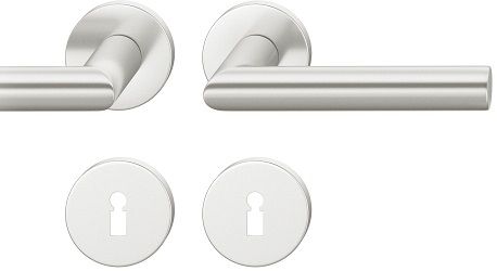 Handle set on round roses BB, aluminium F1