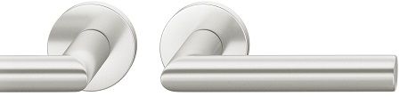 Handle set on round roses BAC, aluminium F1