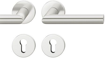 Handle set on round roses PZ, aluminium F1