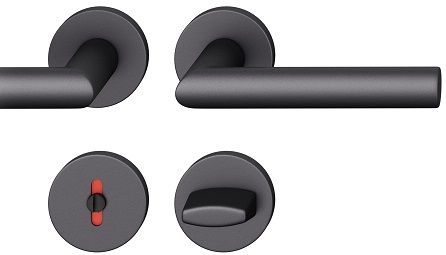 Rokt./apaļo rozešu grt. WC, DB39-58mm, alumīnijs melns 0810