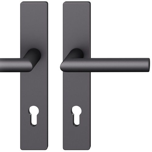 FSB 12 1076  rokturu/uzliku grt. PZ 92mm, alumīnijs graudaini matēts, melns S8