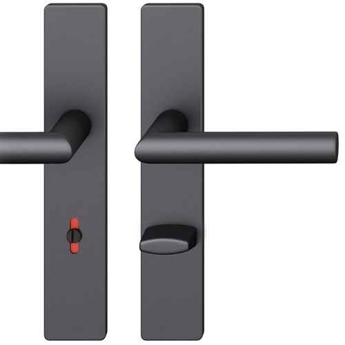 FSB 12 1076  rokturu/uzliku grt. WC 78mm, alumīnijs graudaini matēts, melns S8