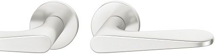 Handle set on round roses BAC, aluminium F1