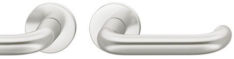 Handle set on round roses BAC, aluminium F1