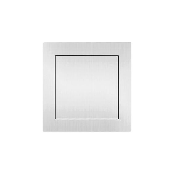 Flush sliding door handle with spring cover, st. steel