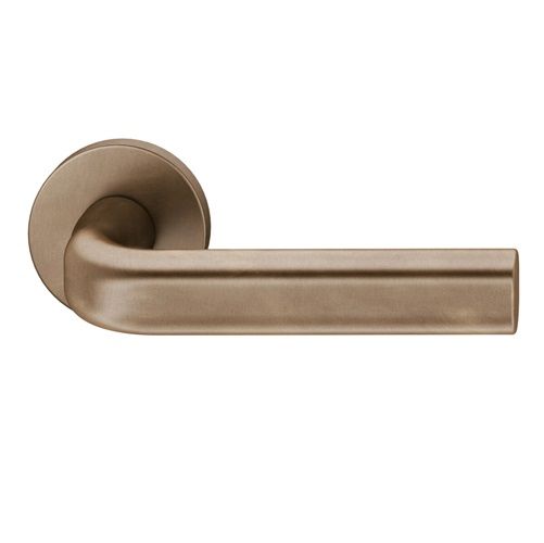Handle set on round roses BAC, dark bronze