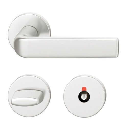 Handle set on round roses WC, DB 39-58 mm, aluminium F1
