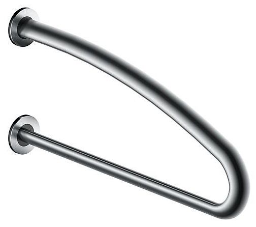 Atbalsta rokturis izlietnes zonai 600mm, matēts nerūsējošais tērauds, labais