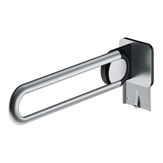 Paceļams atbalsta rokturis 700mm, ar A-flex stiprinājumu, matēts nerūsējošais tērauds, labais