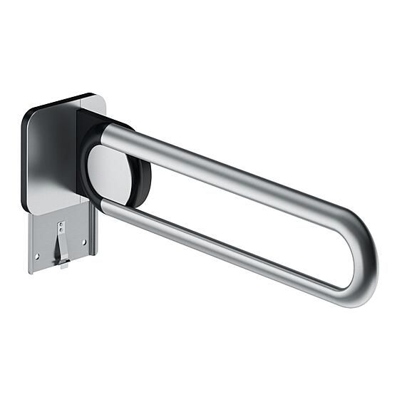 Paceļams atbalsta rokturis 700mm, ar A-flex stiprinājumu, matēts nerūsējošais tērauds, kreisais