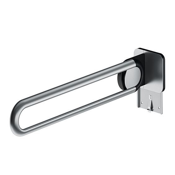 Paceļams atbalsta rokturis 850mm, ar A-flex stiprinājumu, matēts nerūsējošais tērauds, labais